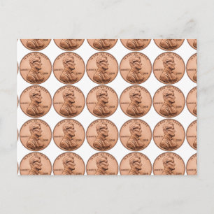 Lincoln Pennies Postcard