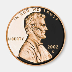 Lincoln Penny 2002 Classic Magnet