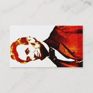 Lincoln Pop Art Colorized Sideways Portrait Business Card