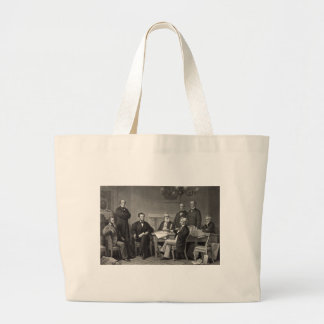 Lincoln Reading the Emancipation Proclamation Large Tote Bag