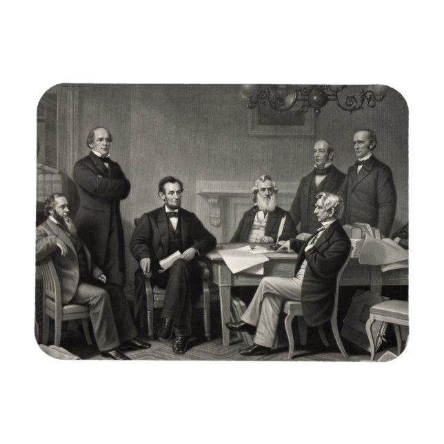 Lincoln Reading the Emancipation Proclamation Magnet (Horizontal)