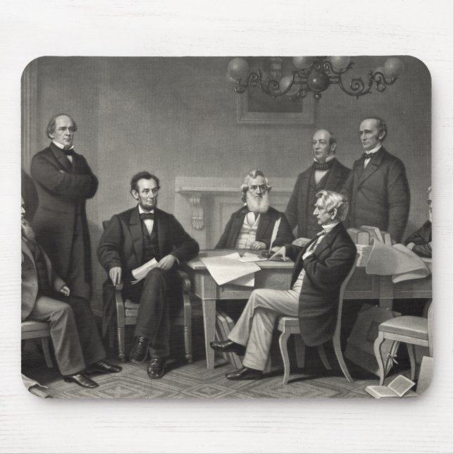 Lincoln Reading the Emancipation Proclamation Mouse Pad (Front)