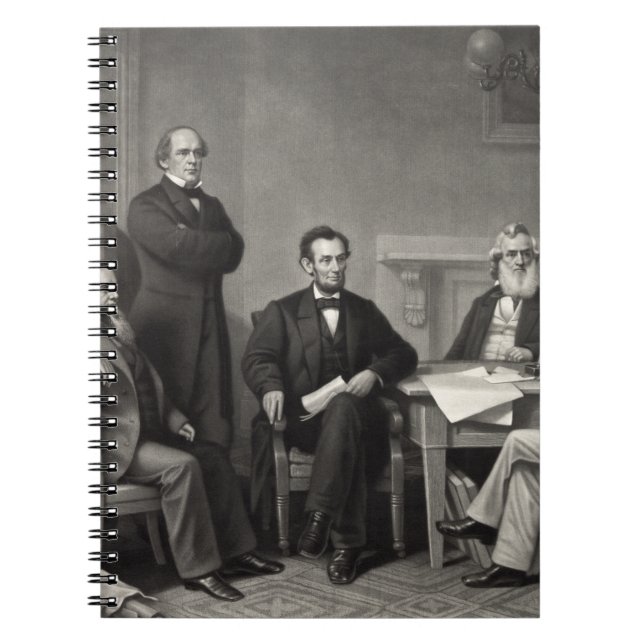 Lincoln Reading the Emancipation Proclamation Notebook (Front)