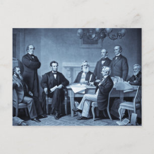 Lincoln Reading the Emancipation Proclamation Postcard