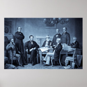 Lincoln Reading the Emancipation Proclamation Poster