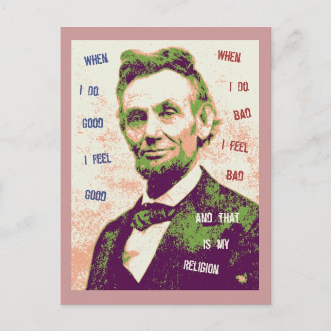 Lincoln Religion Postcard (Front)