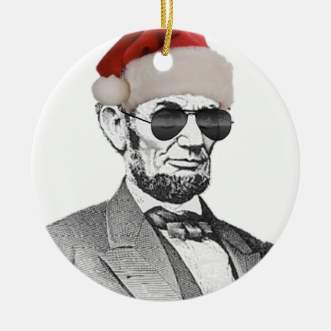 Lincoln Secret Santa Christmas Tree Ornament (Front)