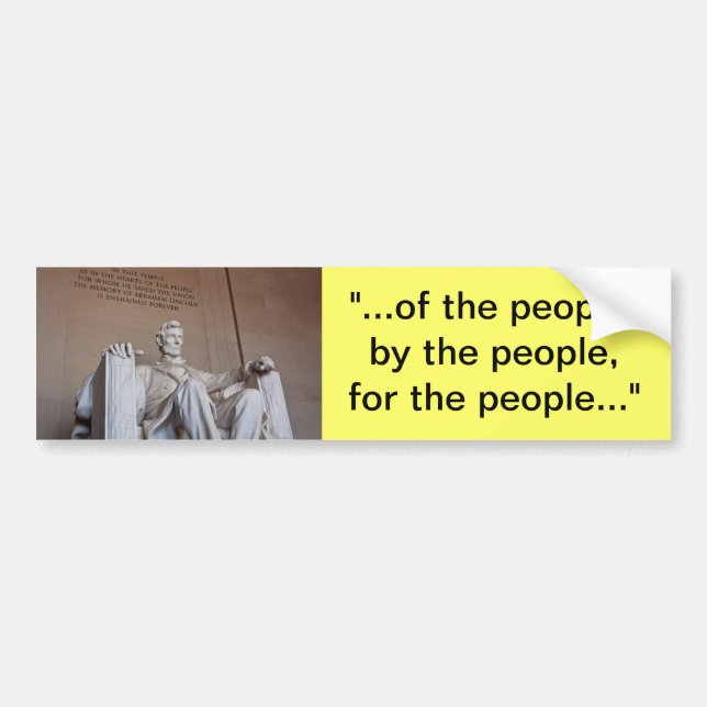 Lincoln Statue Bumper Sticker (Front)