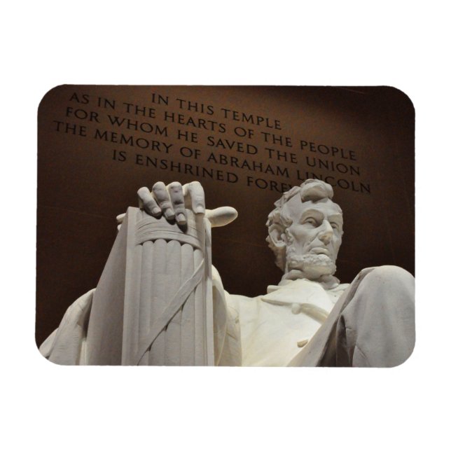  Lincoln Statue, Inscription, Lincoln Memorial Magnet (Horizontal)