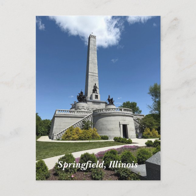 Lincoln Tomb in Springfield, Illinois Holiday Postcard (Front)