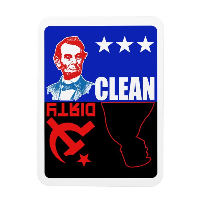 Lincoln vs. Trump Clean vs. Dirty Magnet (Vertical)