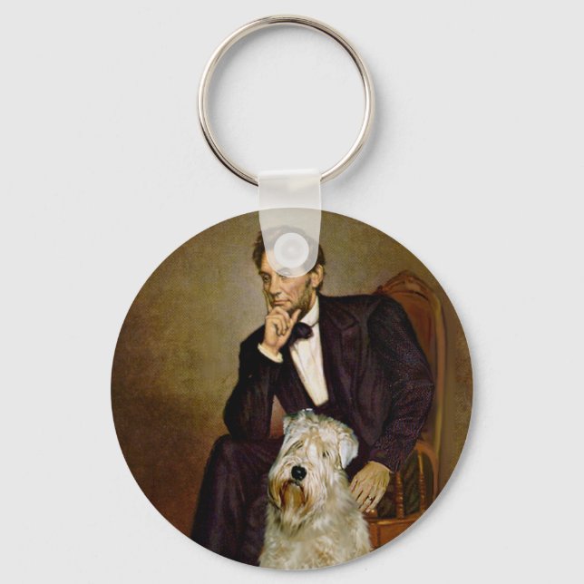 Lincoln - Wheaten Terrier 7 Keychain (Front)