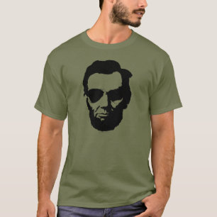Lincoln with Aviator Sunglasses - Black T-Shirt