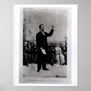 Lincoln's Address at Gettysburg, 1895 Poster