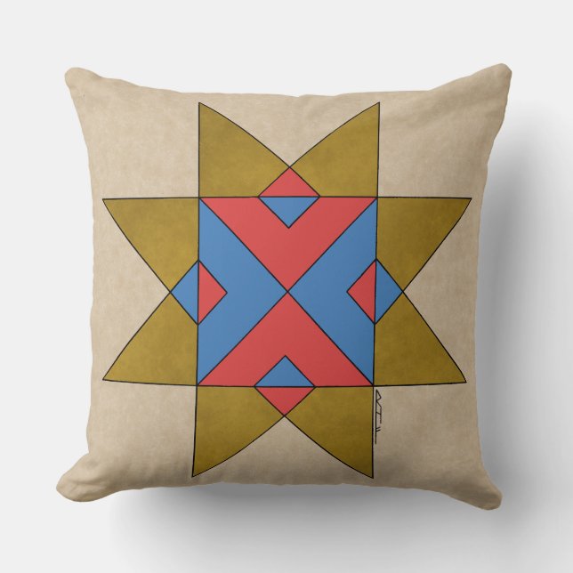 Lincolnshire Auseklis Witch Mark Throw Pillow (Front)