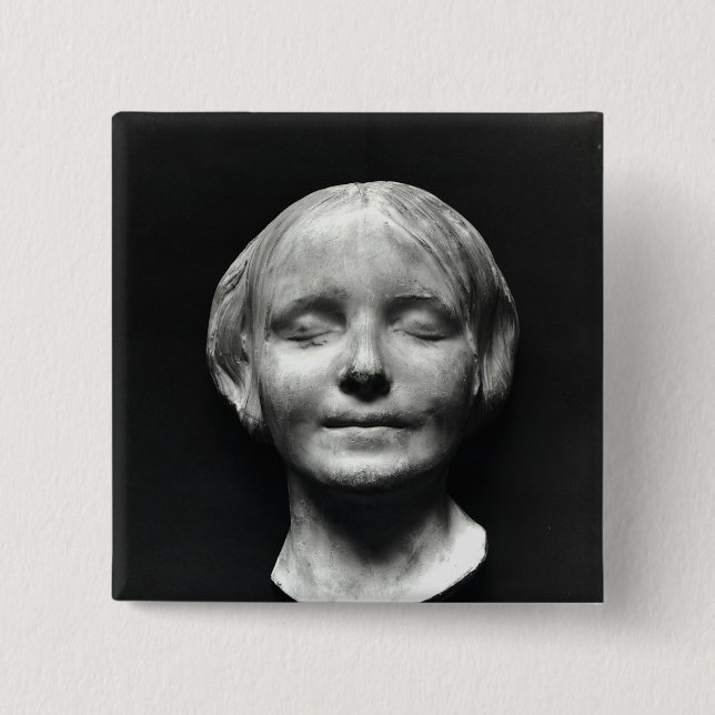 L'Inconnue de la Seine' 2 Inch Square Button (Front)
