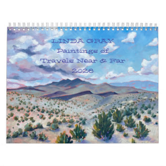 Linda Grey 2026 Calendrier Peintures de voyages
