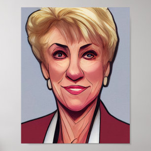 Linda Mcmahon Comics Style  Poster