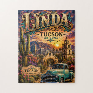 Linda Tucson Arizona Personalized Southwestern Jigsaw Puzzle
