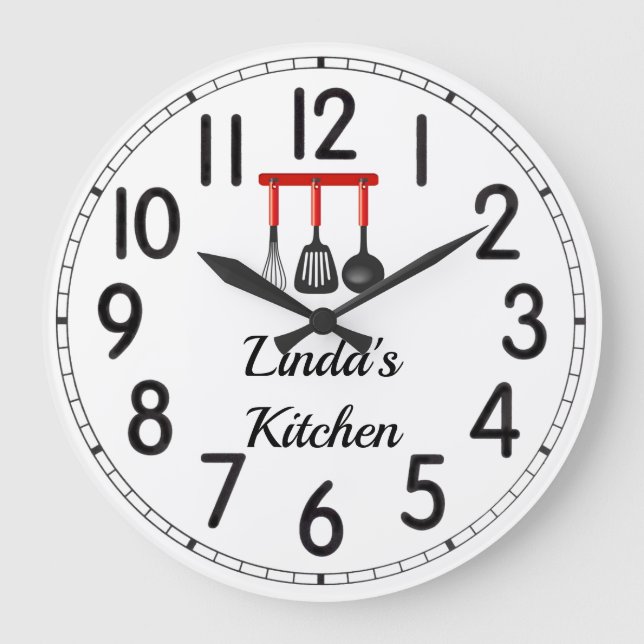 Linda's Kitchen Large Clock (Front)