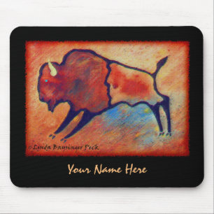 Linda's Stylized Buffalo Mouse Pad