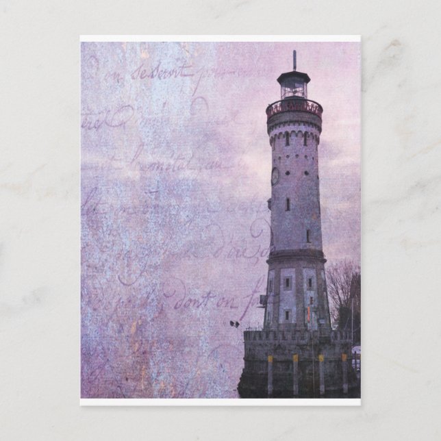 Lindau Germany Lighthouse Postcard (Front)