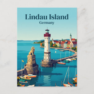 Lindau Island Germany Postcard