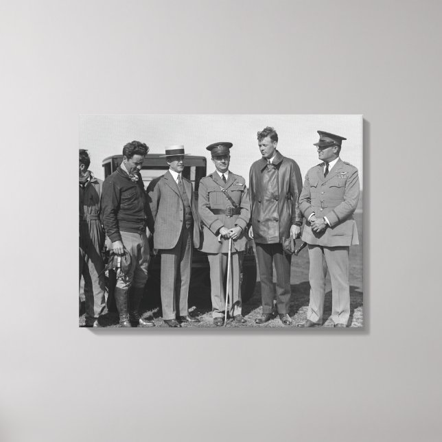 Lindbergh and Wright at Wright Field Photograph Canvas Print (Front)