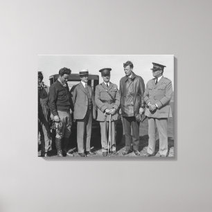 Lindbergh and Wright at Wright Field Photograph Canvas Print
