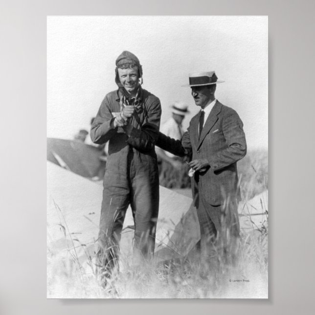 Lindbergh and Wright - Wrecked Plane Poster (Front)