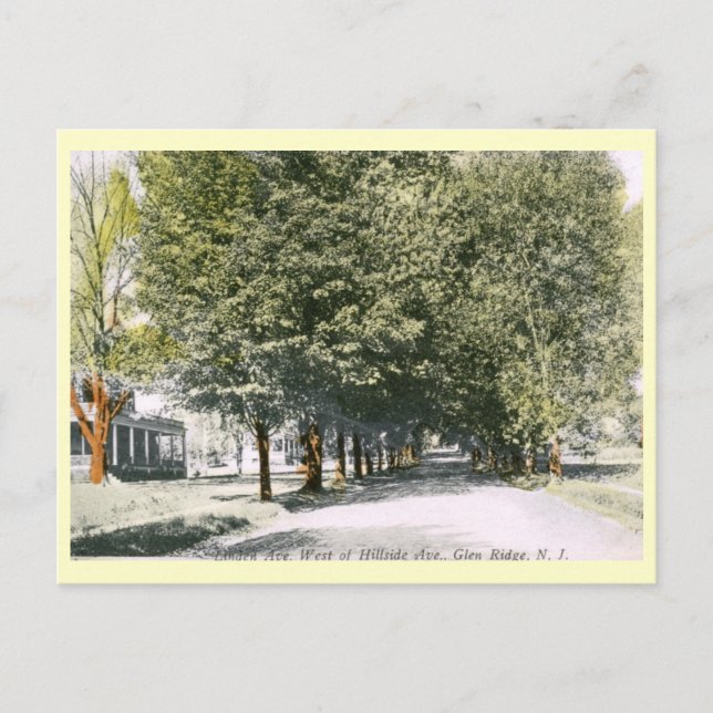 Linden Ave., Glen Ridge NJ 1915 Vintage Postcard (Front)