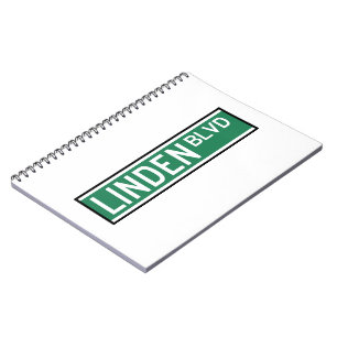 Linden Boulevard Sign Notebook