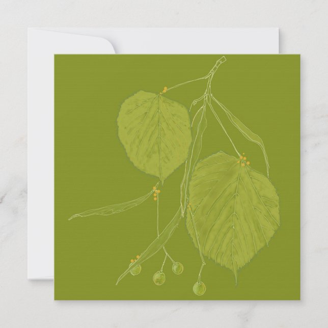 Linden Leaves Card (Front)