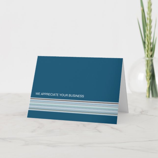 L'indigo barre le carte de remerciements (Devant)