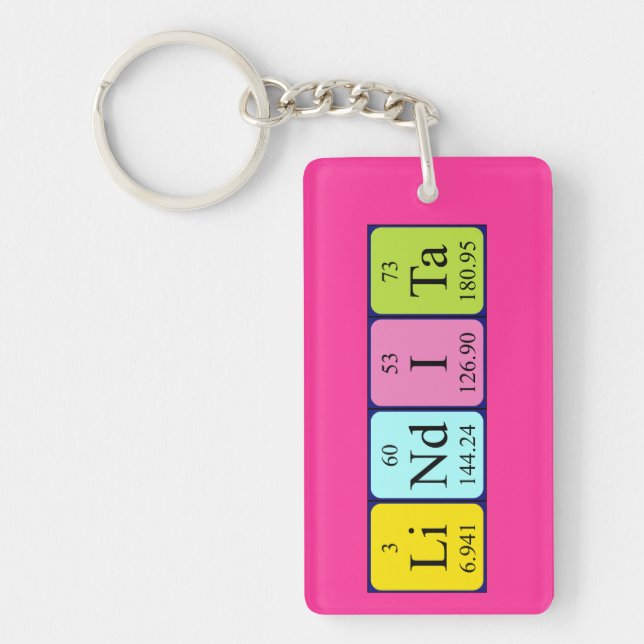 Lindita periodic table name keyring (Front)