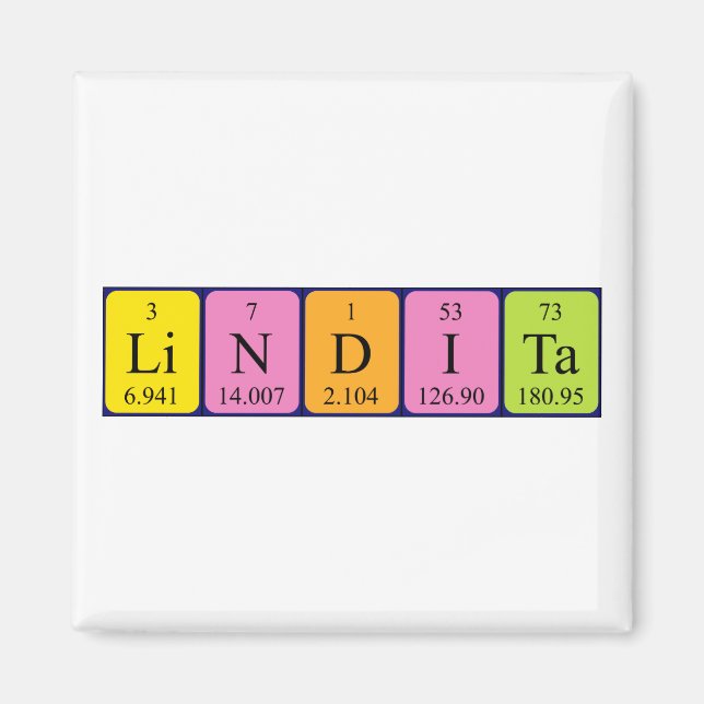 Lindita periodic table name magnet (Front)