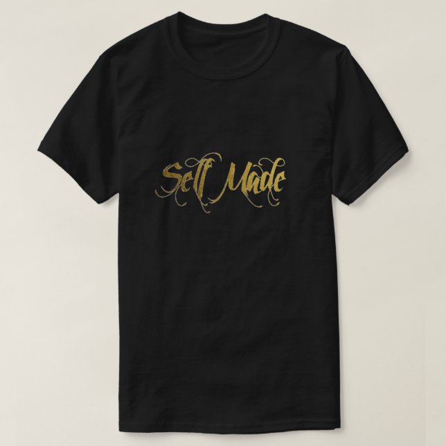 L'individu a fait le T-shirt de feuille d'or (Design devant)