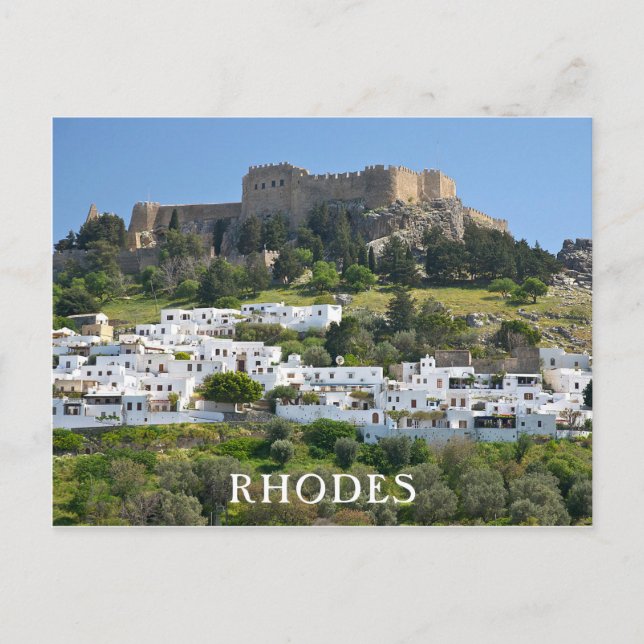 Lindos, Island of Rhodes, Greece Postcard (Front)