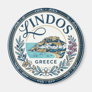 Lindos, Rhodes Greece Magnet