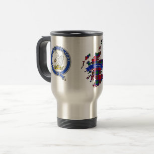 Lindsay Clan Badge & Tartan Travel Mug
