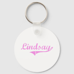 Lindsay Last Name Classic Style Keychain