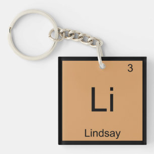 Lindsay  Name Chemistry Element Periodic Table Keychain