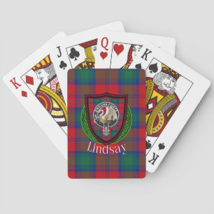 Lindsay Scottish Clan Tartan & Crest Playing Cards