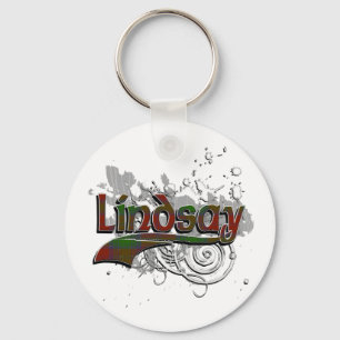 Lindsay Tartan Grunge Keychain