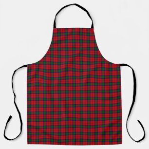 Lindsay tartan red green plaid apron