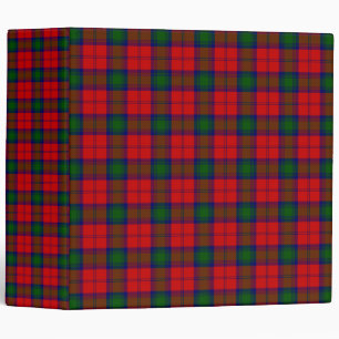 Lindsay tartan red green plaid binder