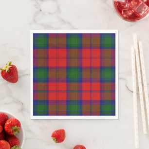 Lindsay tartan red green plaid napkin