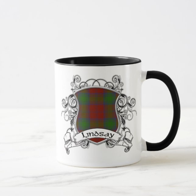 Lindsay Tartan Shield Mug (Right)