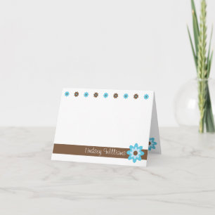 Lindsey — Brown and Turquoise Note Card