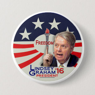 Lindsey Graham for President 2016 3 Inch Round Button